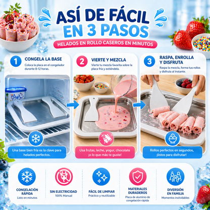 ICE ROLL CREAM - MÁQUINA DE HELADOS INSTANTÁNEO