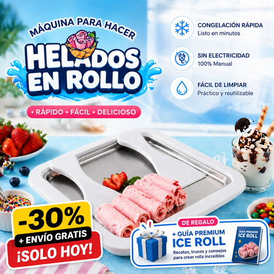 ICE ROLL CREAM - MÁQUINA DE HELADOS INSTANTÁNEO